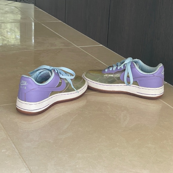 Nike Air Force 1 Low AF-1 '82 Vintage RARE  Purple and Light Blue Shoe Size 6 - Picture 4 of 14
